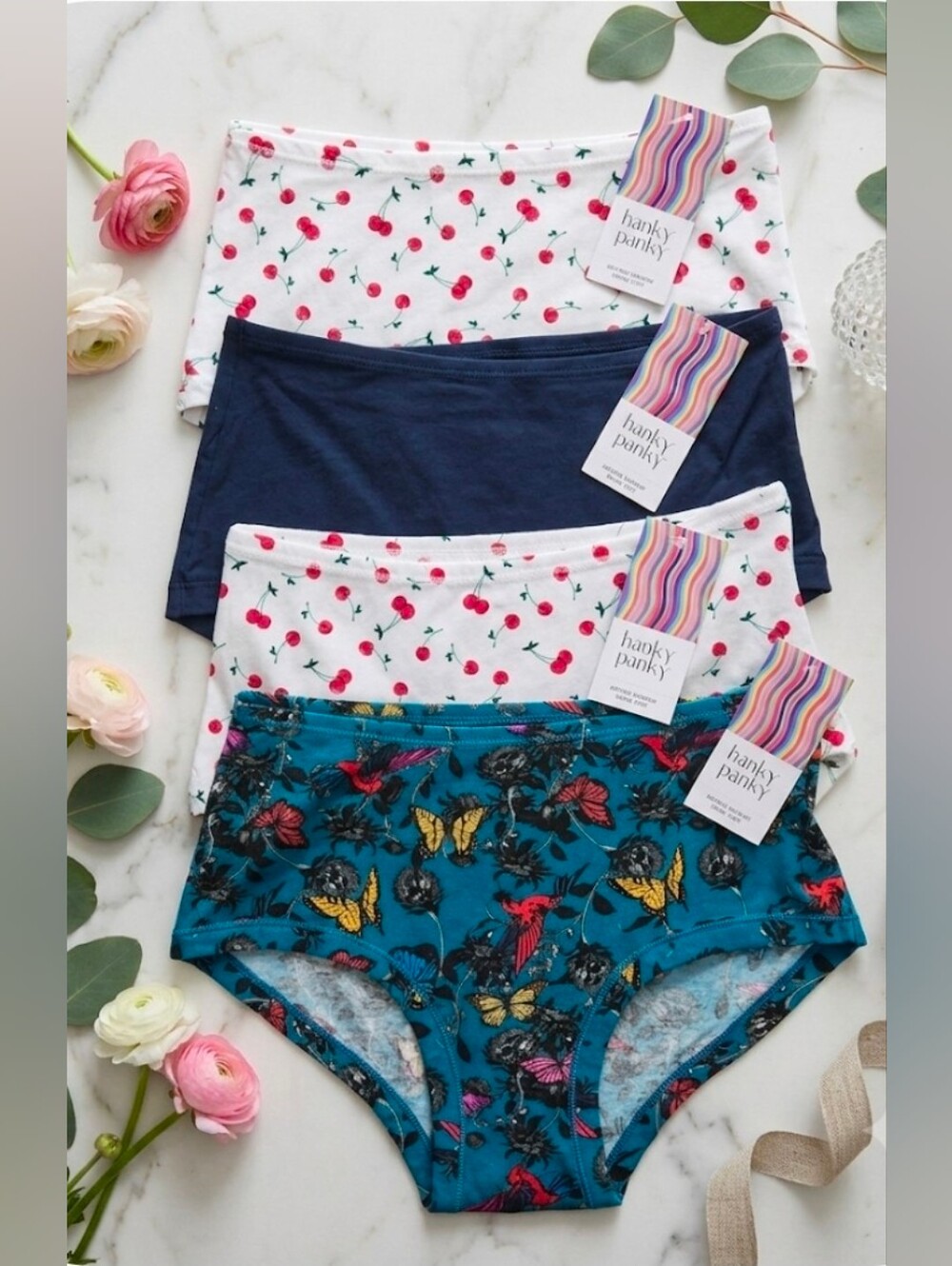 Nwt Bundle/Lot Of 4 Hanky Panky  PlayStretch Boyshorts Size XS-Small